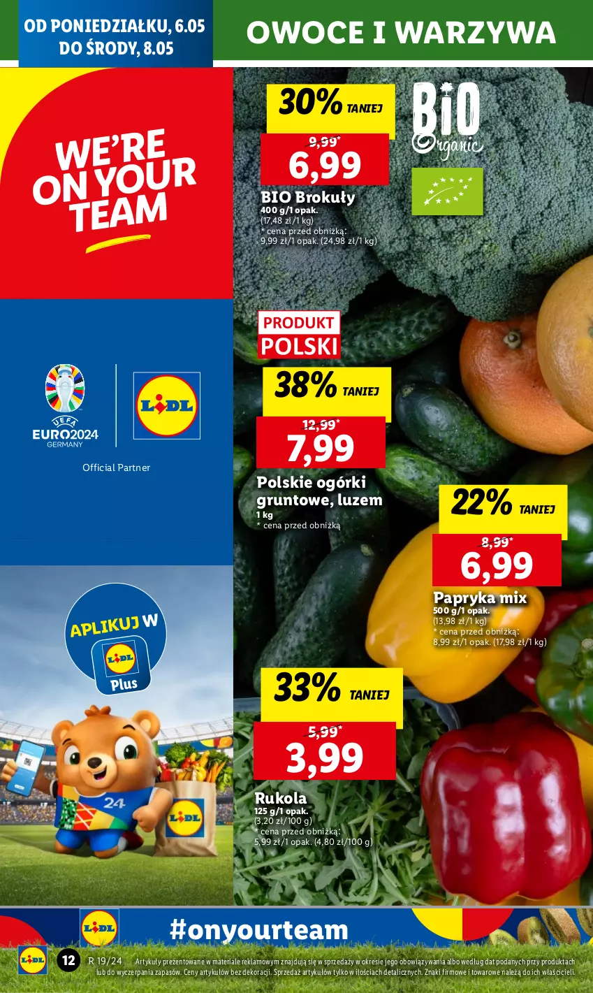 Gazetka promocyjna Lidl - GAZETKA - ważna 06.05 do 08.05.2024 - strona 16 - produkty: Brokuły, Grunt, Owoce, Papryka, Rukola, Warzywa