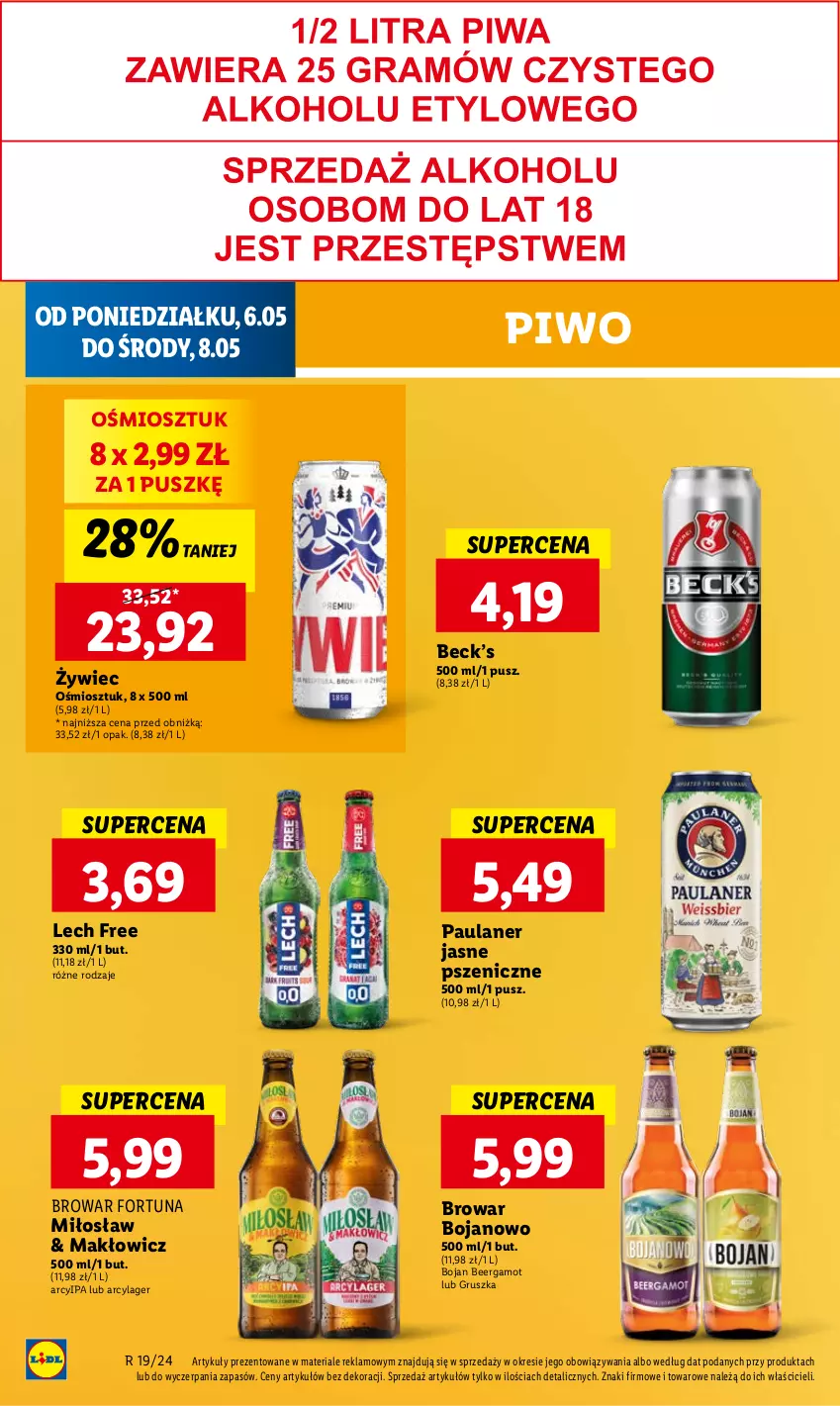 Gazetka promocyjna Lidl - GAZETKA - ważna 06.05 do 08.05.2024 - strona 44 - produkty: Fortuna, Piwo