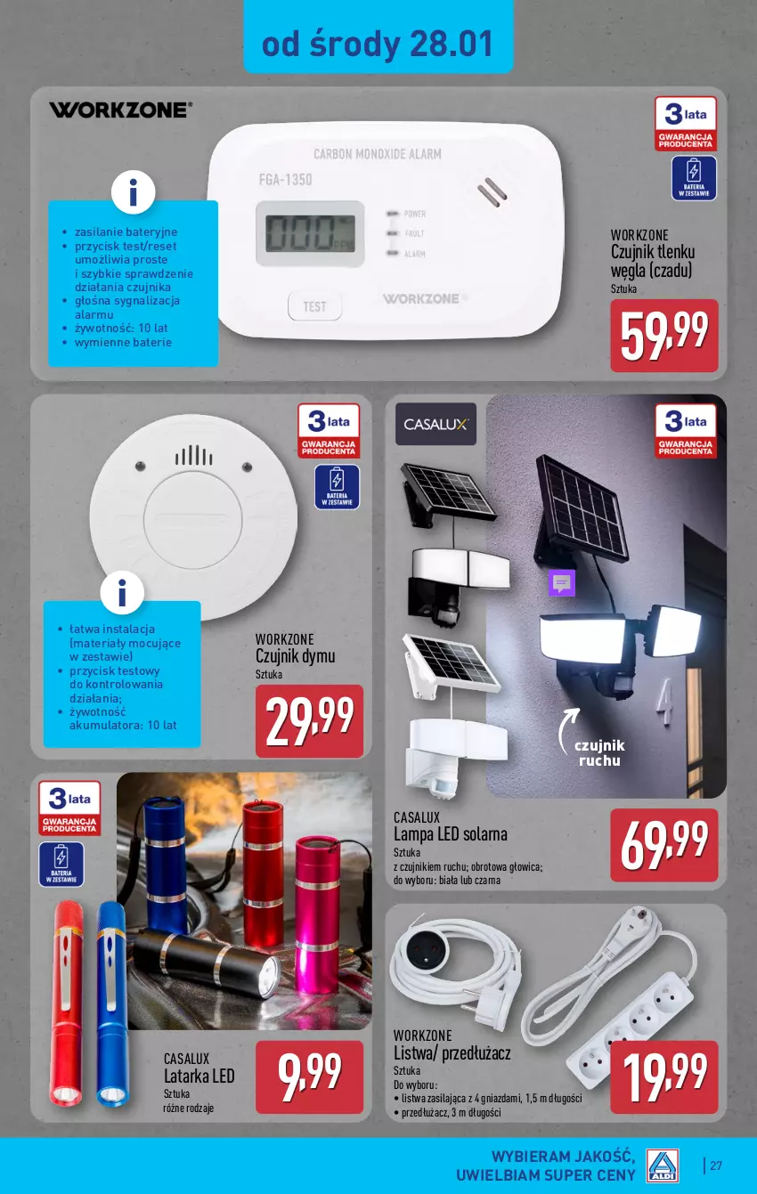 Gazetka promocyjna Aldi - Pełna oferta - ważna 26.01 do 31.01.2026 - strona 27 - produkty: Akumulator, Lampa, Lampa LED, Latarka, Latarka LED, Listwa, Silan, Tarka