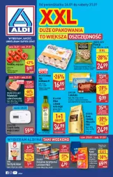 Gazetka promocyjna Aldi - Pełna oferta - Gazetka - ważna od 31.01 do 31.01.2026 - strona 1 - produkty: Kurczak, Pistacje, Rycki Edam, Konserwa turystyczna, Krakus, Ser, Gin, Gra, Bell, Jaja, Mięsne specjały, Kawa mielona, Kawa, Czekolada, Edam, Lavazza, Mocca Fix Gold, Oliwa z oliwek, Bella, Deser, Woseba, Pomidory, Oliwa