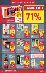 Gazetka promocyjna Aldi - Pełna oferta - Gazetka - ważna od 31.01 do 31.01.2026 - strona 32 - produkty: Piwa, Piwo, Karlsquell, Rycki Edam, Albona, Ser, Gra, Beko, Filet z mintaja, Tarta, Golden Seafood, Konfitura, Edam, Przysnacki, Syrop, Mintaj, Bułka tarta, Suplement diety, Napój, Kiełbasa, Bułka, Herbapol, Kokos, Kiełbasa śląska