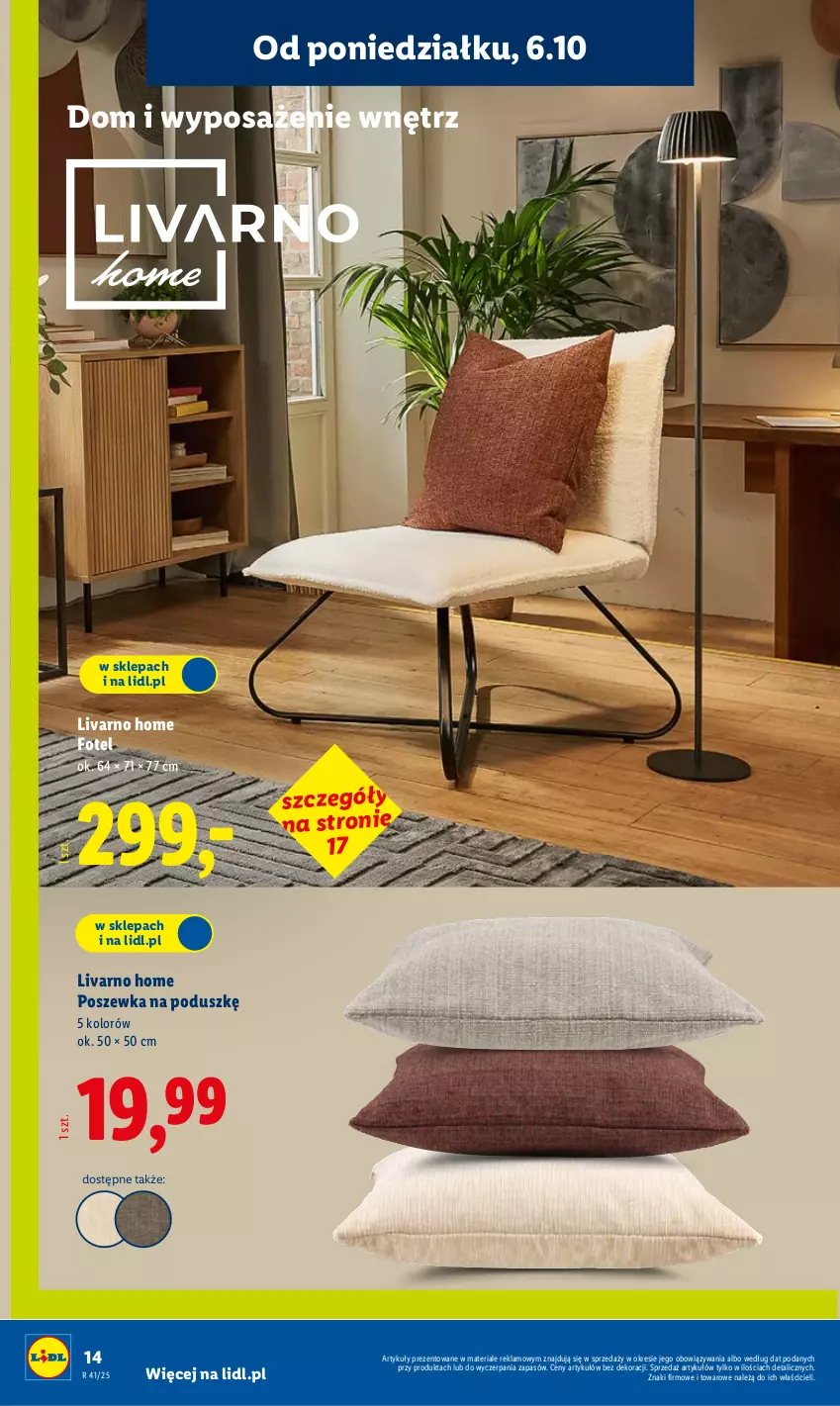 Gazetka promocyjna Lidl - GAZETKA - ważna 06.10 do 11.10.2025 - strona 14 - produkty: Fotel, Ivar, Poszewka