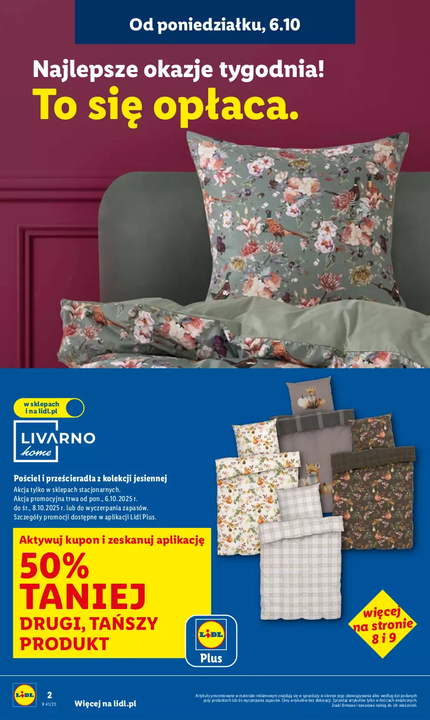 Gazetka promocyjna Lidl - GAZETKA - ważna 06.10 do 11.10.2025 - strona 2 - produkty: Pościel