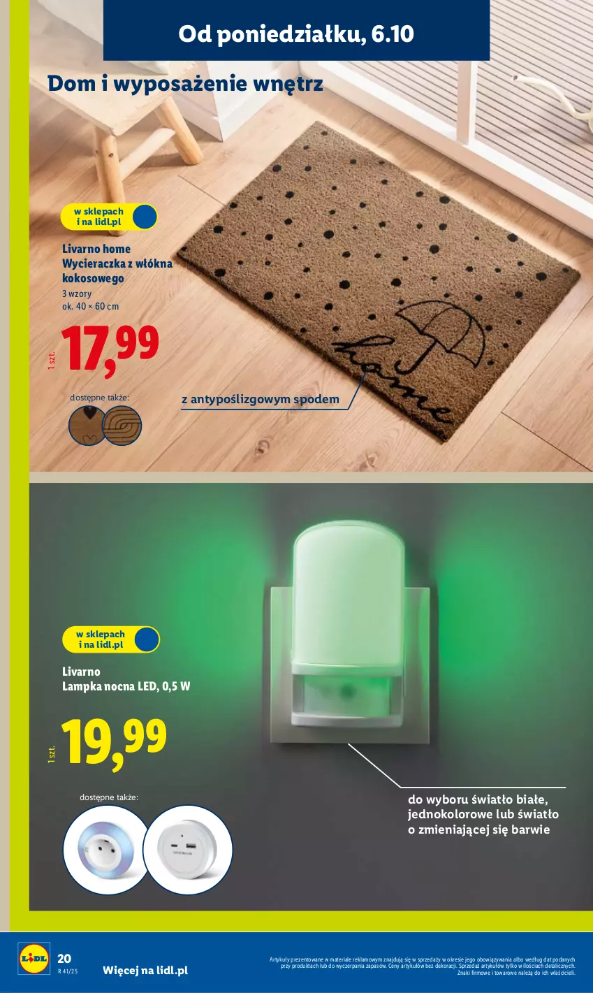 Gazetka promocyjna Lidl - GAZETKA - ważna 06.10 do 11.10.2025 - strona 20 - produkty: Ivar, Kokos, Wycieraczka