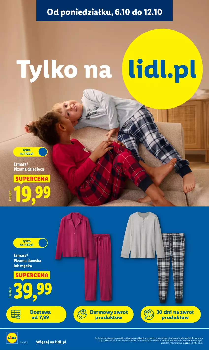 Gazetka promocyjna Lidl - GAZETKA - ważna 06.10 do 11.10.2025 - strona 32 - produkty: Dzieci, Piżama