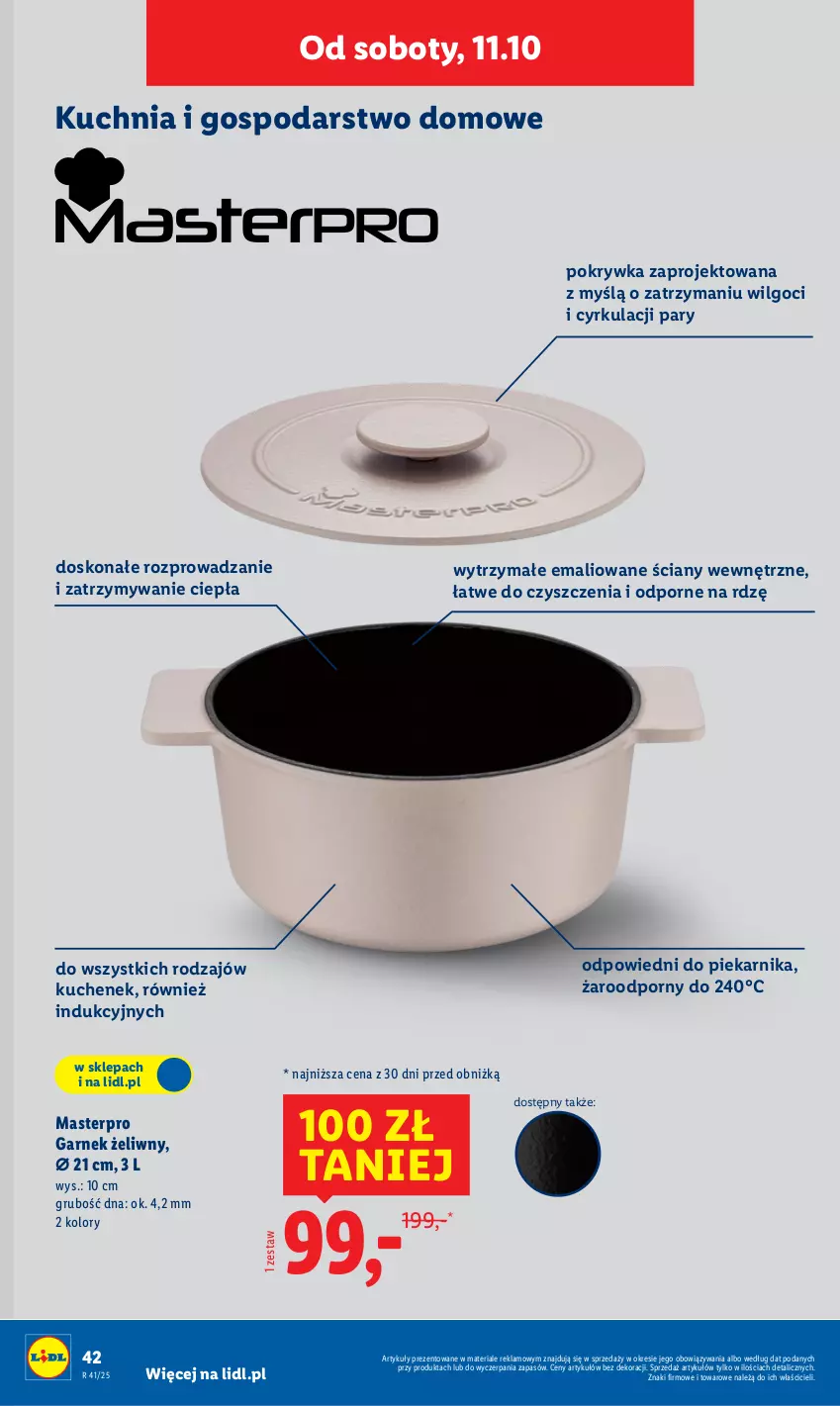 Gazetka promocyjna Lidl - GAZETKA - ważna 06.10 do 11.10.2025 - strona 46 - produkty: Garnek, Kuchnia, LG, Piekarnik, Por