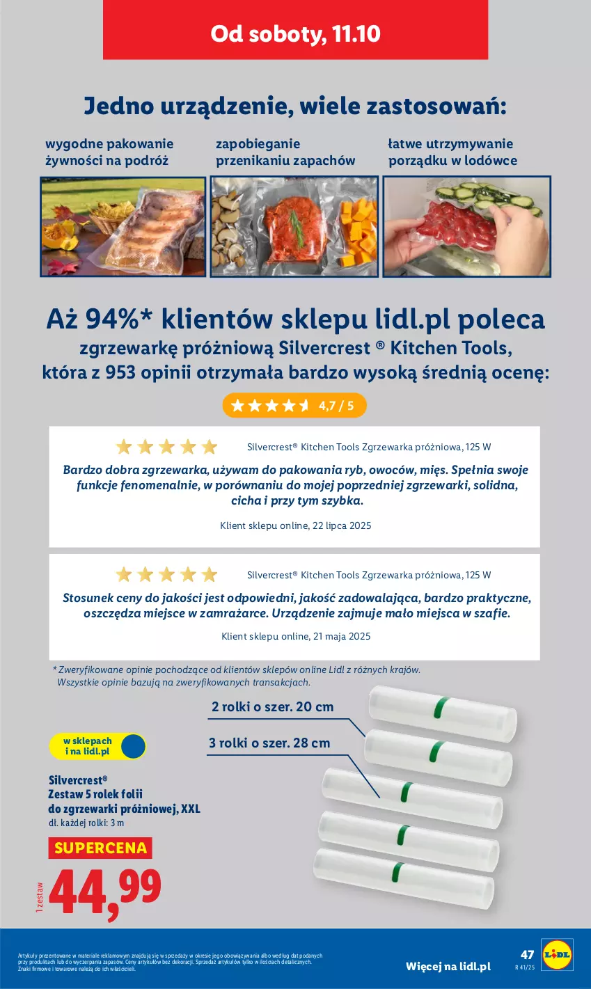 Gazetka promocyjna Lidl - GAZETKA - ważna 06.10 do 11.10.2025 - strona 51 - produkty: Bieganie, Por, Rolki, Silvercrest, Sok, Tran, Warka