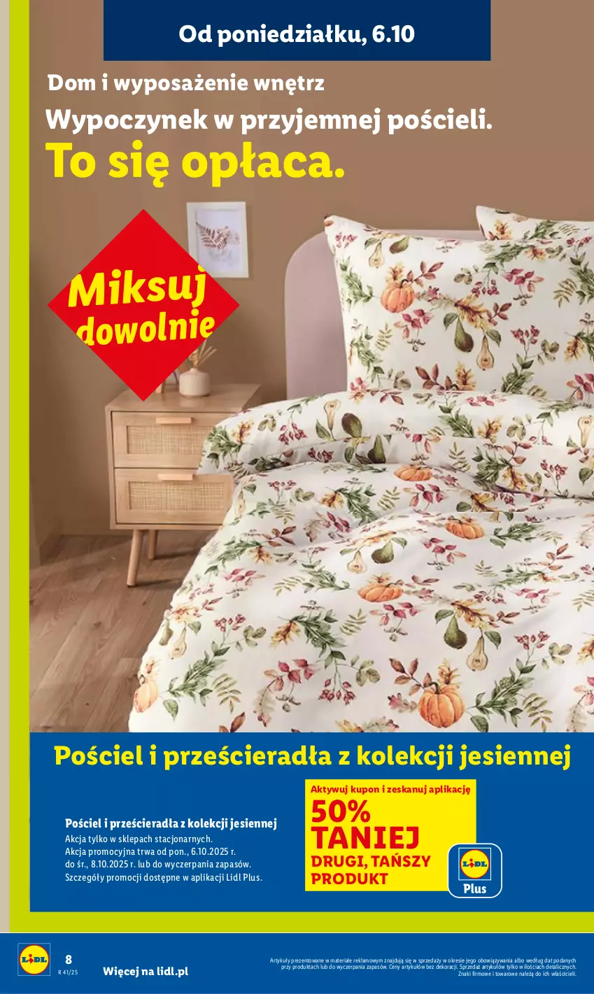 Gazetka promocyjna Lidl - GAZETKA - ważna 06.10 do 11.10.2025 - strona 8 - produkty: Pościel
