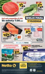 Gazetka promocyjna Netto - Gazetka spożywcza - Gazetka - ważna od 07.08 do 07.08.2021 - strona 16 - produkty: Piwa, Piwo, Piec, Por, Gra, Papier, Ogórek, Heineken, Papier toaletowy, Arbuz, Grunt