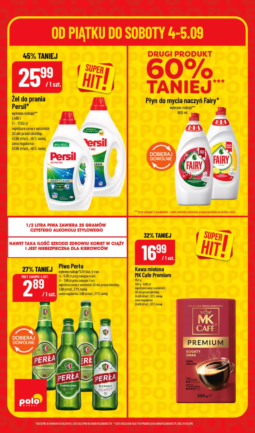 Gazetka promocyjna PoloMarket - Ulotka weekend - ważna 04.09 do 05.09.2026 - strona 6 - produkty: Do mycia naczyń, Gra, Kawa, Kawa mielona, Perła, Persil, Piec, Piwa, Piwo, Płyn do mycia, Płyn do mycia naczyń