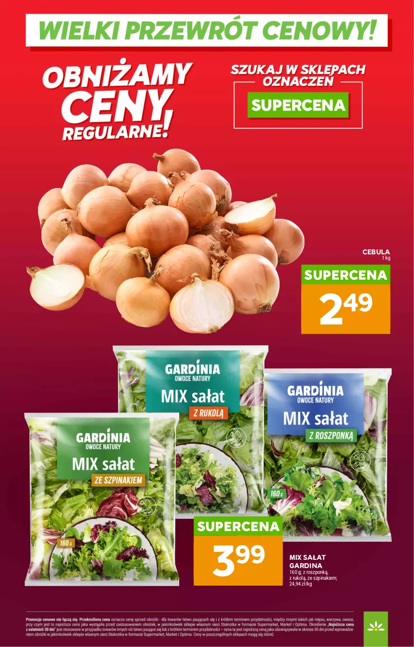 Gazetka promocyjna Stokrotka - Wielki przewrót cenowy! - ważna 14.05 do 30.09.2026 - strona 2 - produkty: Cebula, Sałat, Szpinak