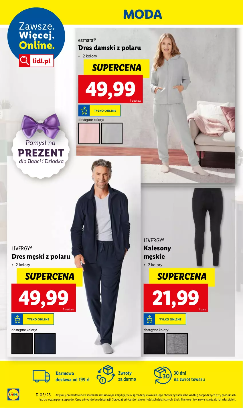 Gazetka promocyjna Lidl - GAZETKA - ważna 13.01 do 18.01.2025 - strona 28 - produkty: Dres, Kalesony, Moda, Sony