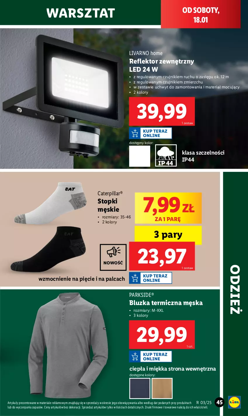 Gazetka promocyjna Lidl - GAZETKA - ważna 13.01 do 18.01.2025 - strona 47 - produkty: Ivar, Parkside, Reflektor, Top