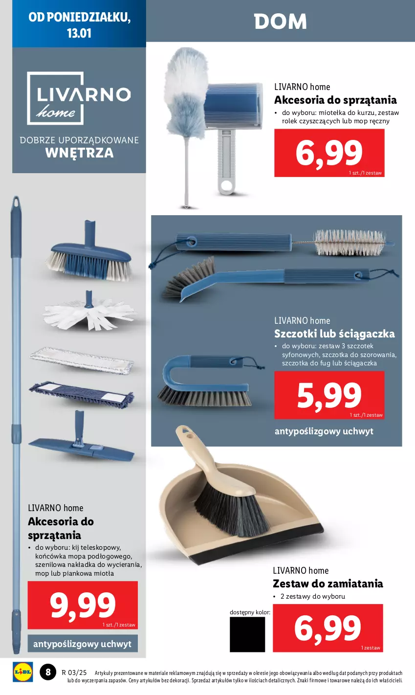 Gazetka promocyjna Lidl - GAZETKA - ważna 13.01 do 18.01.2025 - strona 8 - produkty: Ivar, Miotła, Mop, Por, Syfon, Szczotka, Szczotka do szorowania, Teleskop