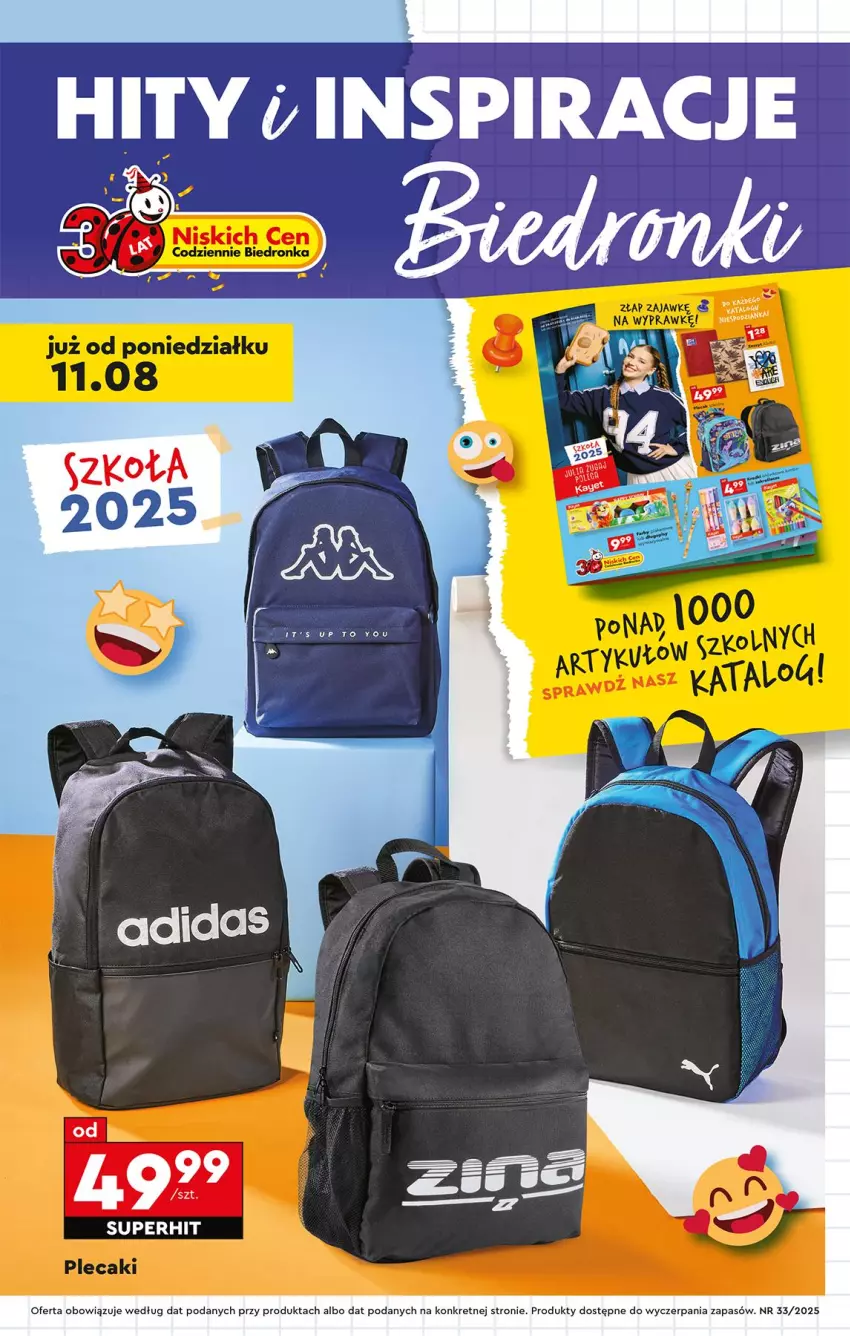 Gazetka promocyjna Biedronka - Okazje Tygodnia - ważna 11.08 do 23.08.2025 - strona 1 - produkty: Kret, Plecak