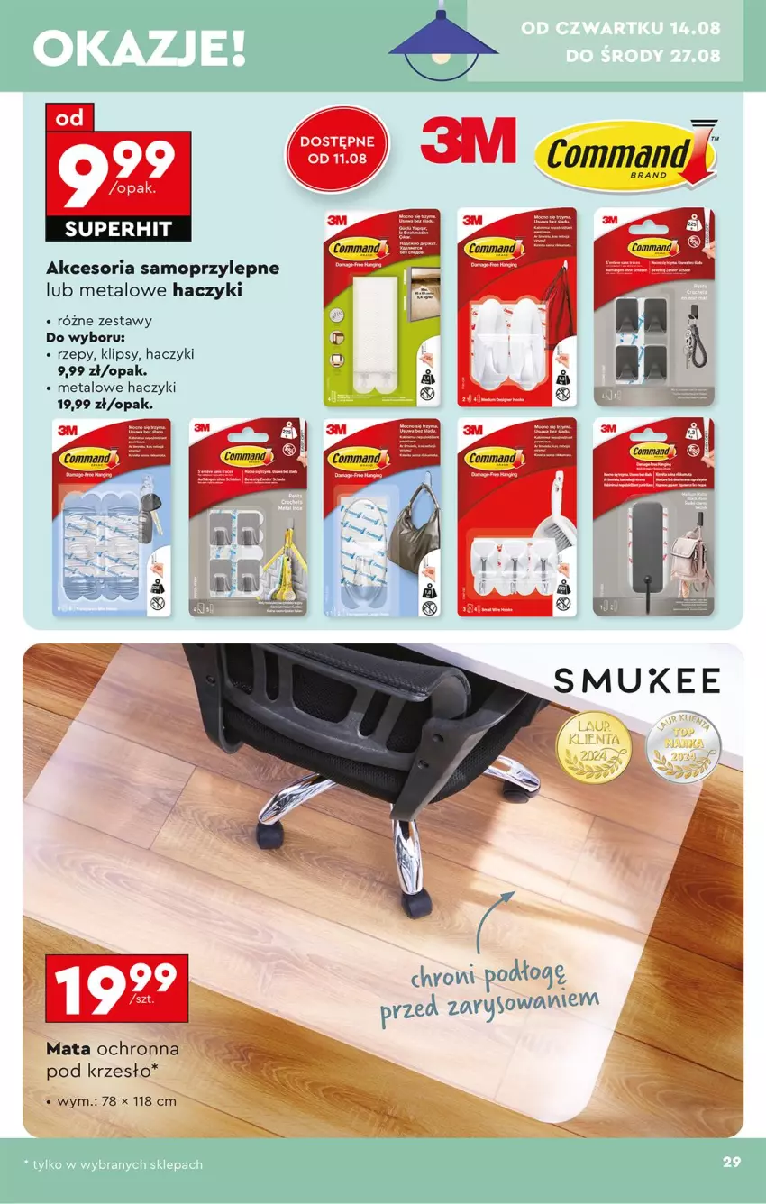 Gazetka promocyjna Biedronka - Okazje Tygodnia - ważna 11.08 do 23.08.2025 - strona 35 - produkty: Gra, Haczyk, Krzesło, Mata ochronna, Mop, Por