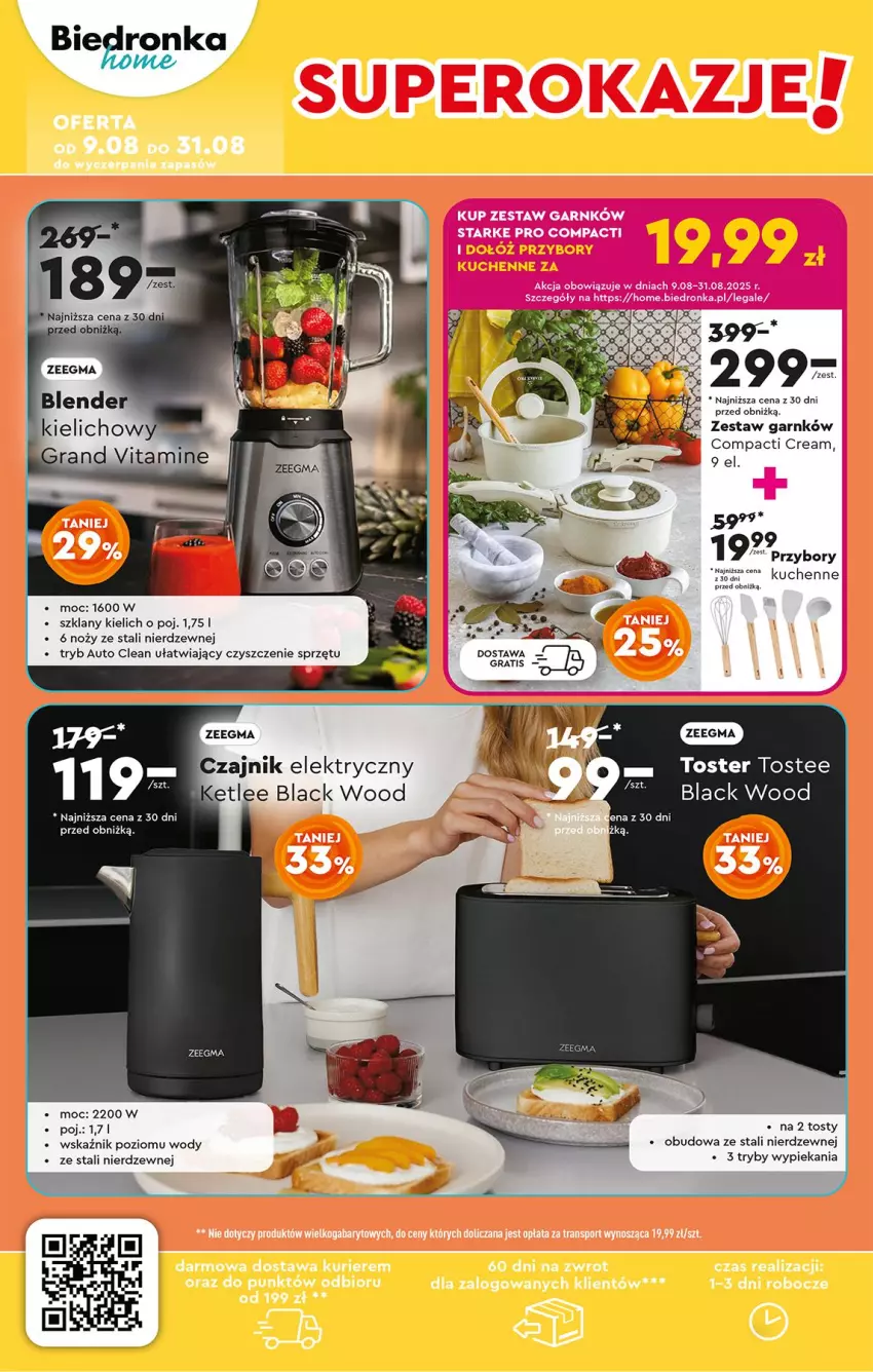 Gazetka promocyjna Biedronka - Okazje Tygodnia - ważna 11.08 do 23.08.2025 - strona 46 - produkty: Gra, Lack, Noż, Toster
