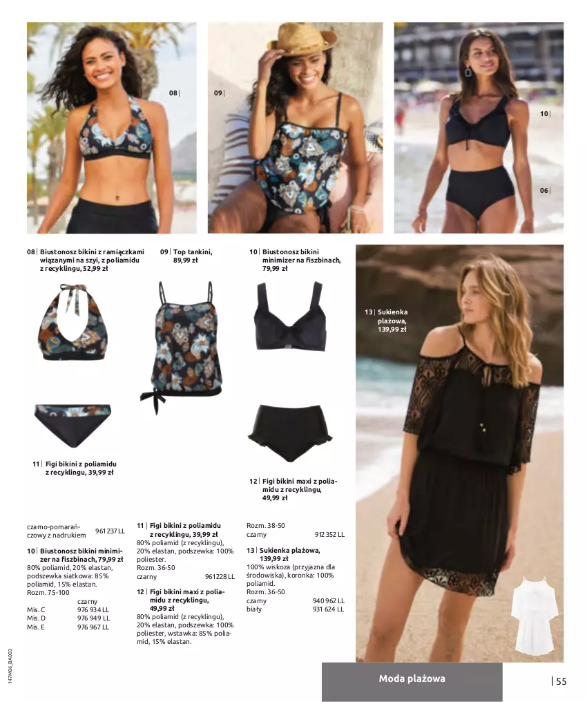 Gazetka promocyjna Bonprix - SUMMER ESSENTIALS - ważna 13.06 do 13.12.2023 - strona 57 - produkty: Bikini, Biustonosz, Figi, Sukienka, Top