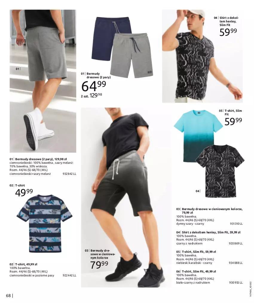 Gazetka promocyjna Bonprix - SUMMER ESSENTIALS - ważna 13.06 do 13.12.2023 - strona 70 - produkty: Bermudy, Dres, T-shirt, Wełna