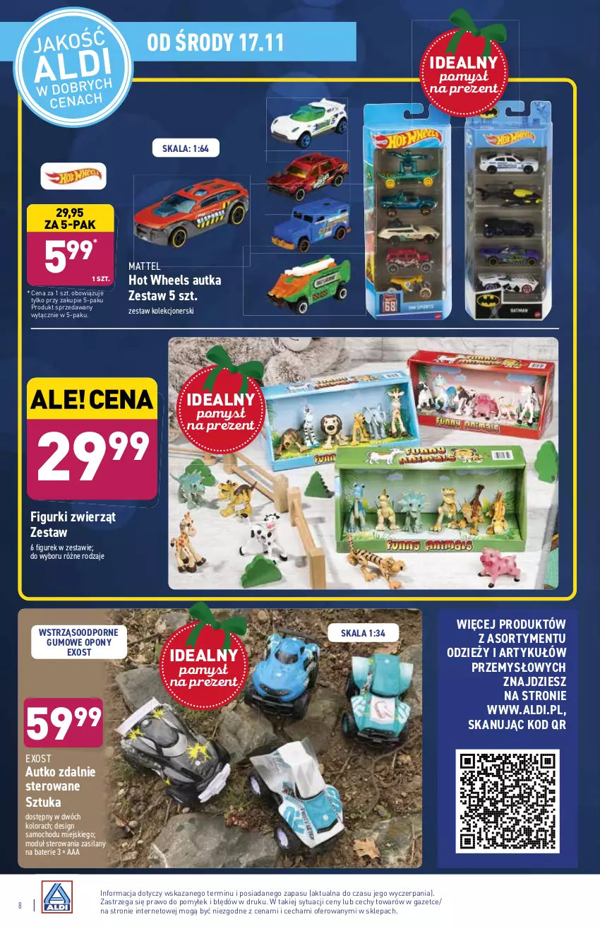 Gazetka promocyjna Aldi - Katalog Moda i Dom - ważna 15.11 do 20.11.2021 - strona 8 - produkty: Hot Wheels, Mattel, Opony, Por, Silan