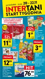 Gazetka promocyjna Intermarche - Gazetka Intermarche - Gazetka - ważna od 22.11 do 22.11.2023 - strona 42 - produkty: Piwa, Piwo, Sok, Gra, Finish, Warka, Tymbark, Kubek, Zmywarki, Nektar, Knorr