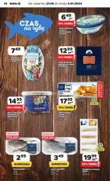Gazetka promocyjna Netto - Od Czwartku - Gazetka - ważna od 03.07 do 03.07.2024 - strona 10 - produkty: Polędwica, Frosta, Sos, Por, Paluszki rybne, Tusz, Koreczki śledziowe, Mintaj