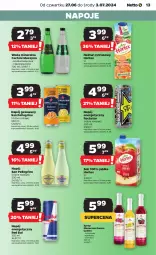 Gazetka promocyjna Netto - Od Czwartku - Gazetka - ważna od 03.07 do 03.07.2024 - strona 13 - produkty: Sok, Mus, Napój energetyczny, Napoje, Napój gazowany, Syrop, Szyna, Woda mineralna, Owoce, Woda, Napój, Nektar, Hortex