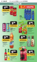 Gazetka promocyjna Netto - Od Czwartku - Gazetka - ważna od 03.07 do 03.07.2024 - strona 14 - produkty: Gra, Napój energetyczny, Coca-Cola, Napoje, Lack, Oranżada, Hellena, Tymbark, Syrop, Arbuz, Woda, Napój, Mięta, Nestea, Herbapol, Liczi