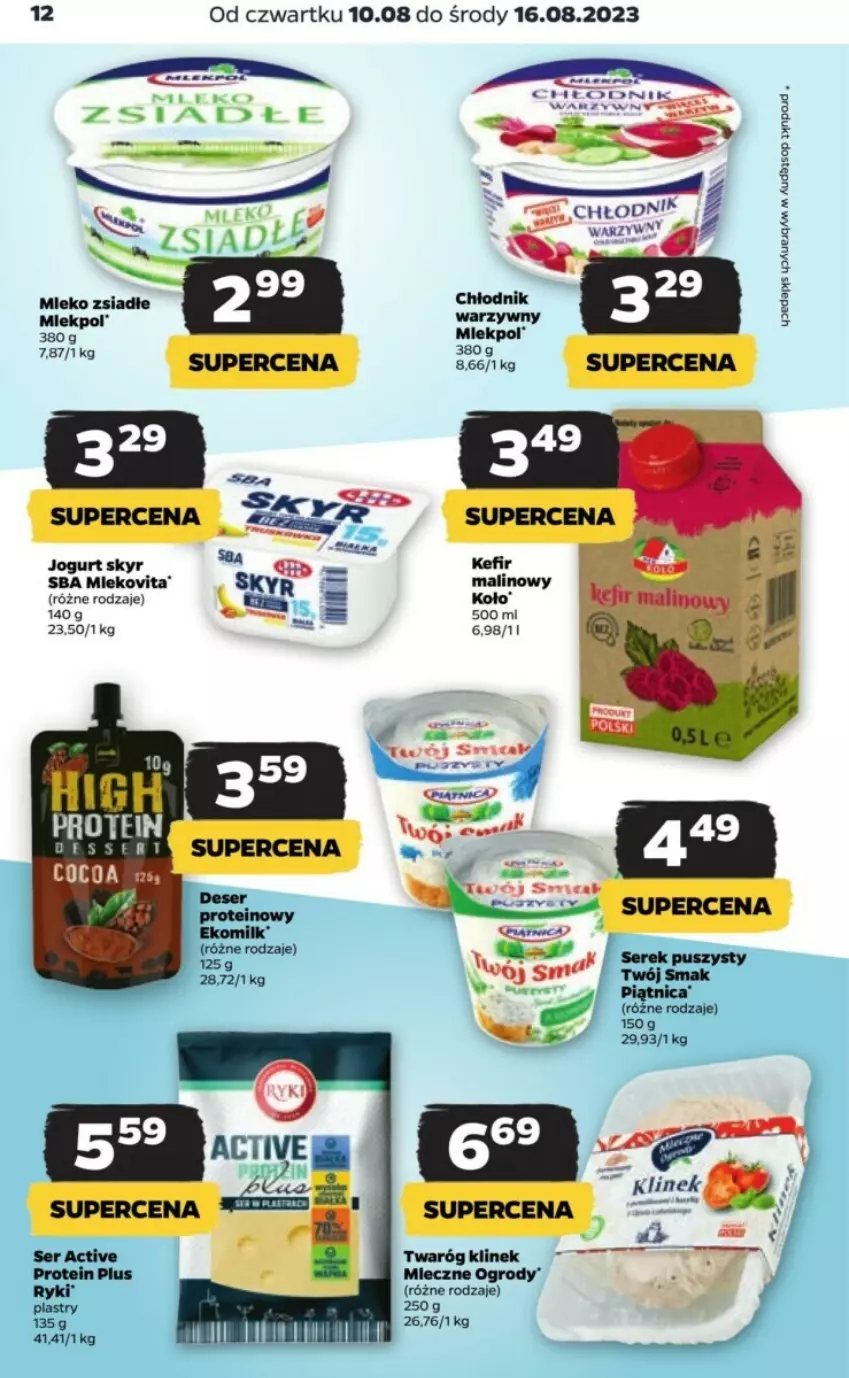 Gazetka promocyjna Netto - ważna 10.08 do 16.08.2023 - strona 4 - produkty: Kefir, Ser, Serek, Serek puszysty, Twaróg, Twój Smak