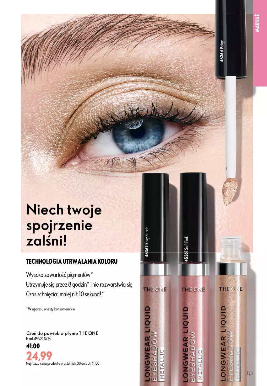 Gazetka promocyjna Oriflame - eKatalog 13 - ważna 09.09 do 29.09.2026 - strona 101 - produkty: Cień, Makijaż, Sok, The ONE