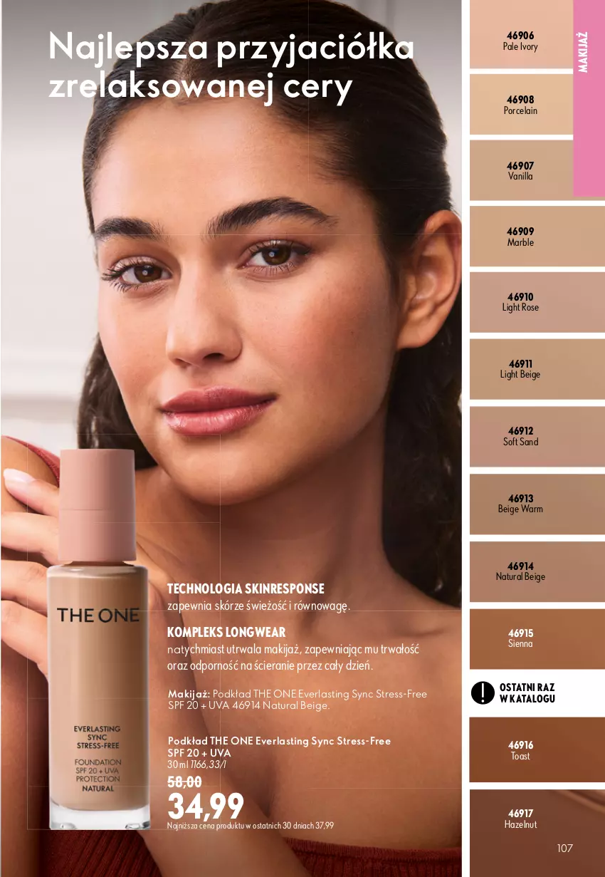 Gazetka promocyjna Oriflame - eKatalog 13 - ważna 09.09 do 29.09.2026 - strona 107 - produkty: Makijaż, Podkład, Por, The ONE
