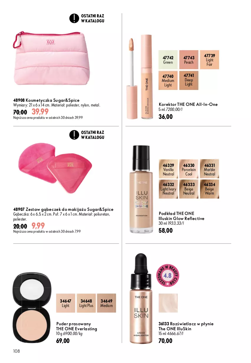 Gazetka promocyjna Oriflame - eKatalog 13 - ważna 09.09 do 29.09.2026 - strona 108 - produkty: Fa, Kosmetyczka, Makijaż, Podkład, Por, Puder, Puder prasowany, Puf, Rozświetlacz, The ONE