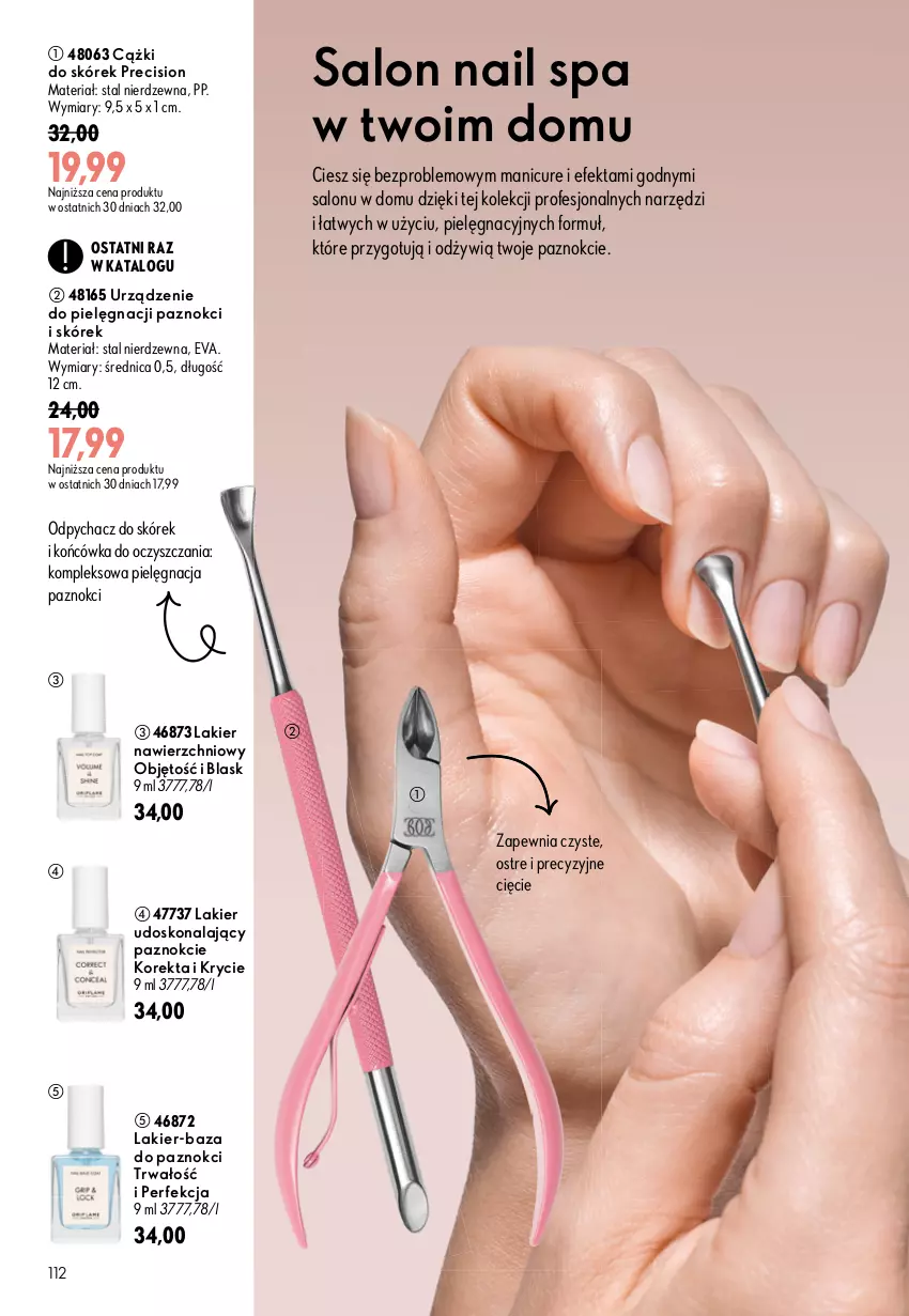Gazetka promocyjna Oriflame - eKatalog 13 - ważna 09.09 do 29.09.2026 - strona 112 - produkty: Cążki, Cążki do skórek, Lakier