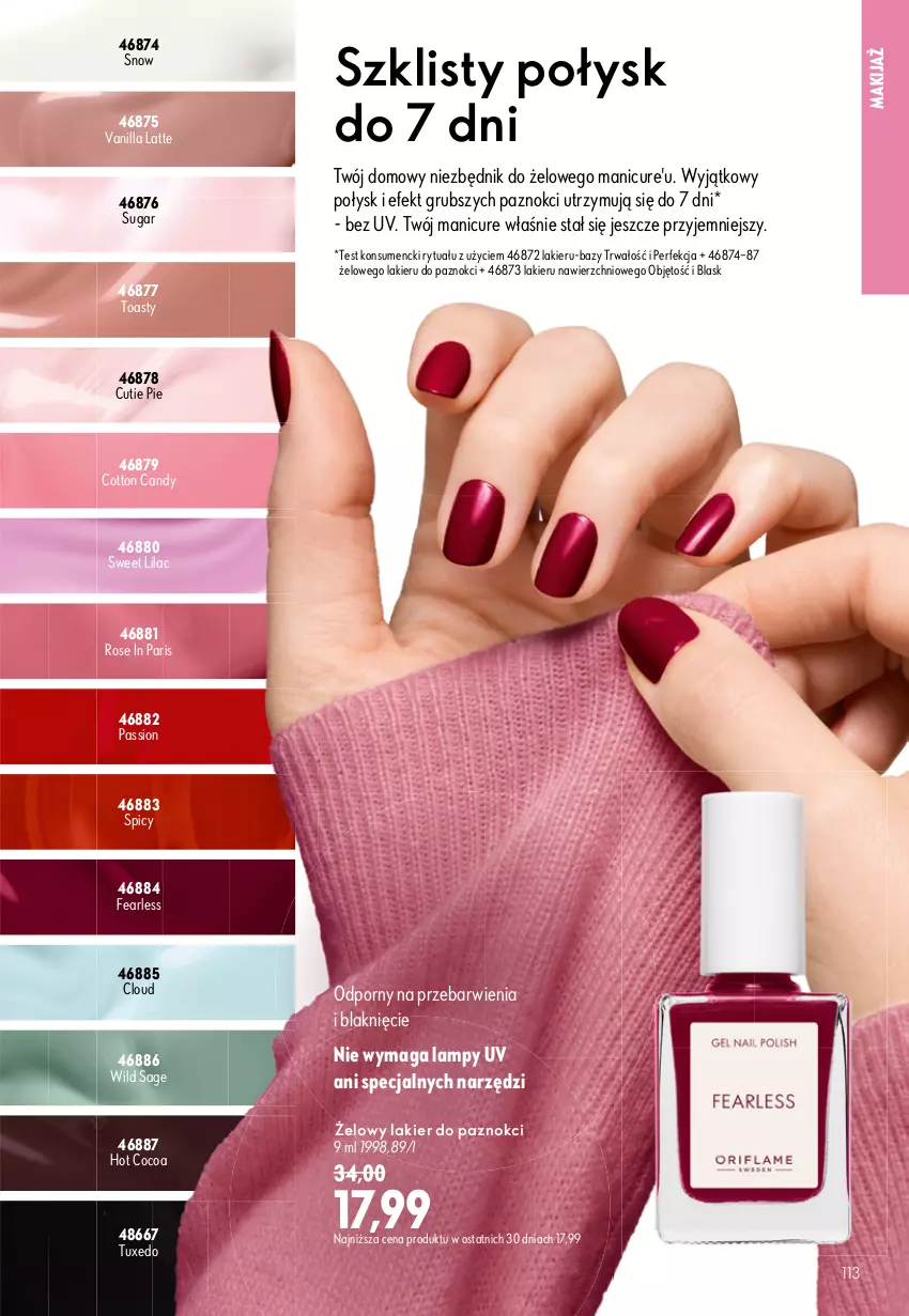 Gazetka promocyjna Oriflame - eKatalog 13 - ważna 09.09 do 29.09.2026 - strona 113 - produkty: Candy, Lakier, Lakier do paznokci, Makijaż, Por