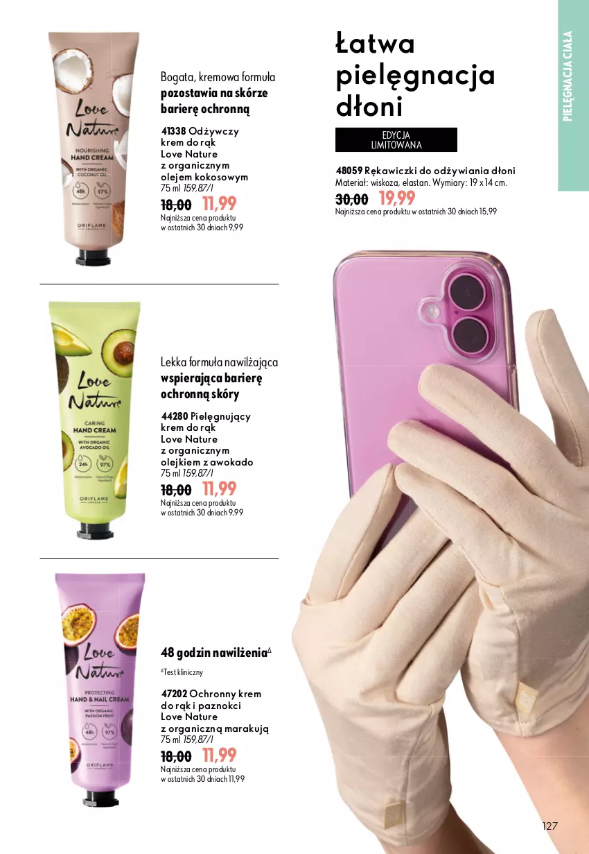 Gazetka promocyjna Oriflame - eKatalog 13 - ważna 09.09 do 29.09.2026 - strona 127 - produkty: Kokos, Krem do rąk, Love Nature, Ochronny krem, Olej