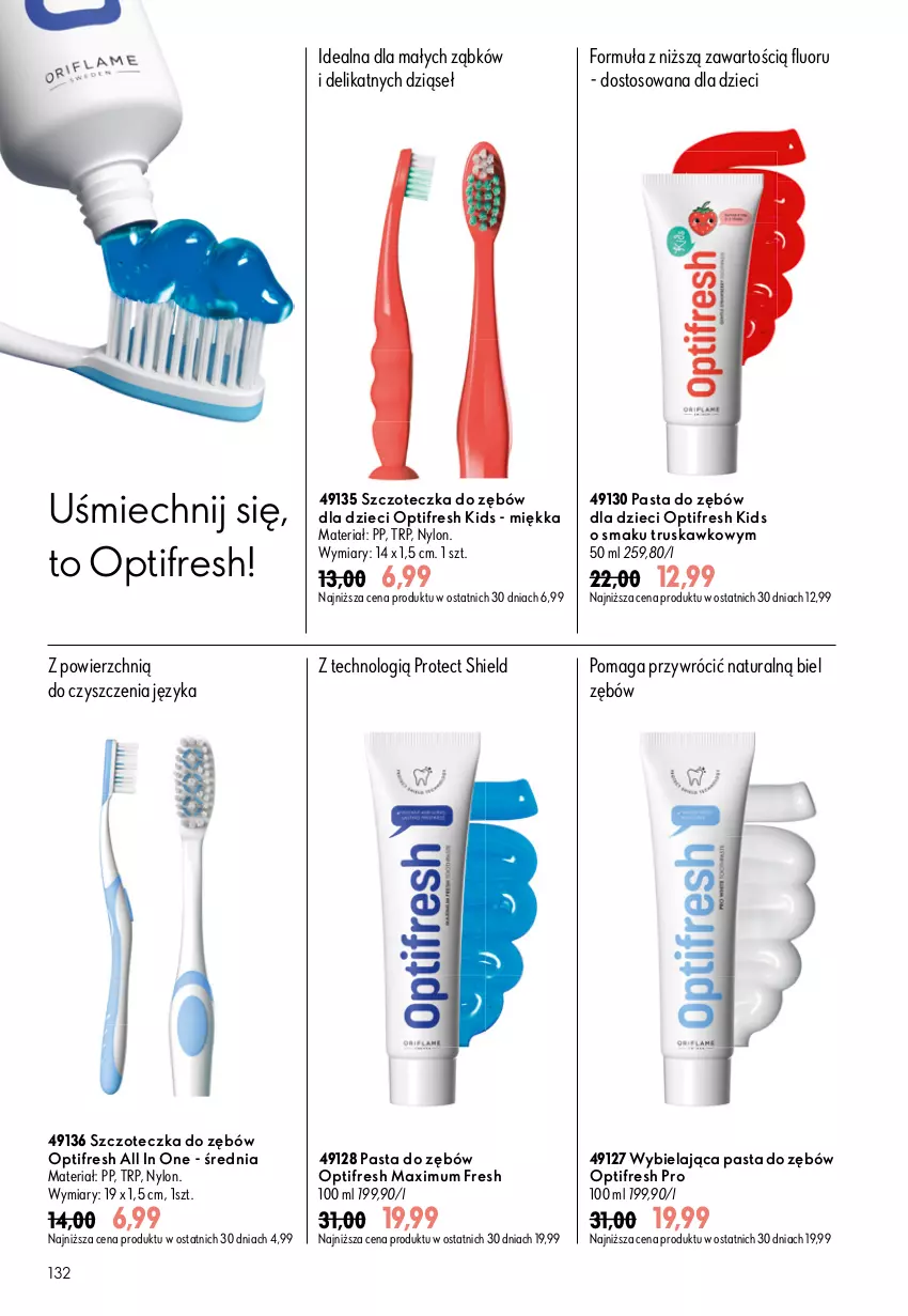 Gazetka promocyjna Oriflame - eKatalog 13 - ważna 09.09 do 29.09.2026 - strona 132 - produkty: Dzieci, Optifresh, Pasta do zębów, Szczoteczka, Szczoteczka do zębów