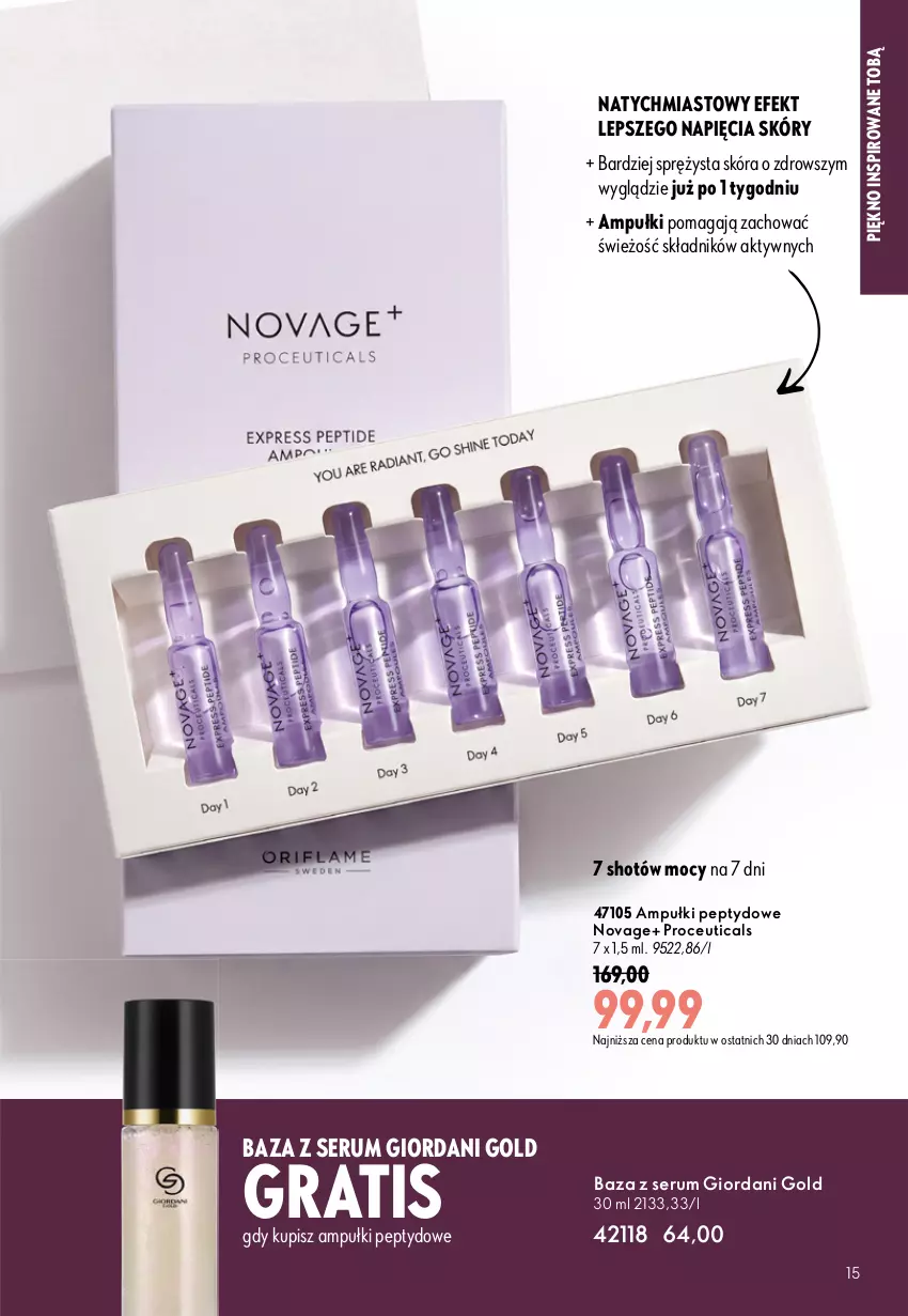 Gazetka promocyjna Oriflame - eKatalog 13 - ważna 09.09 do 29.09.2026 - strona 15 - produkty: Giordani Gold, Gra, NovAge, Rum, Ser, Serum
