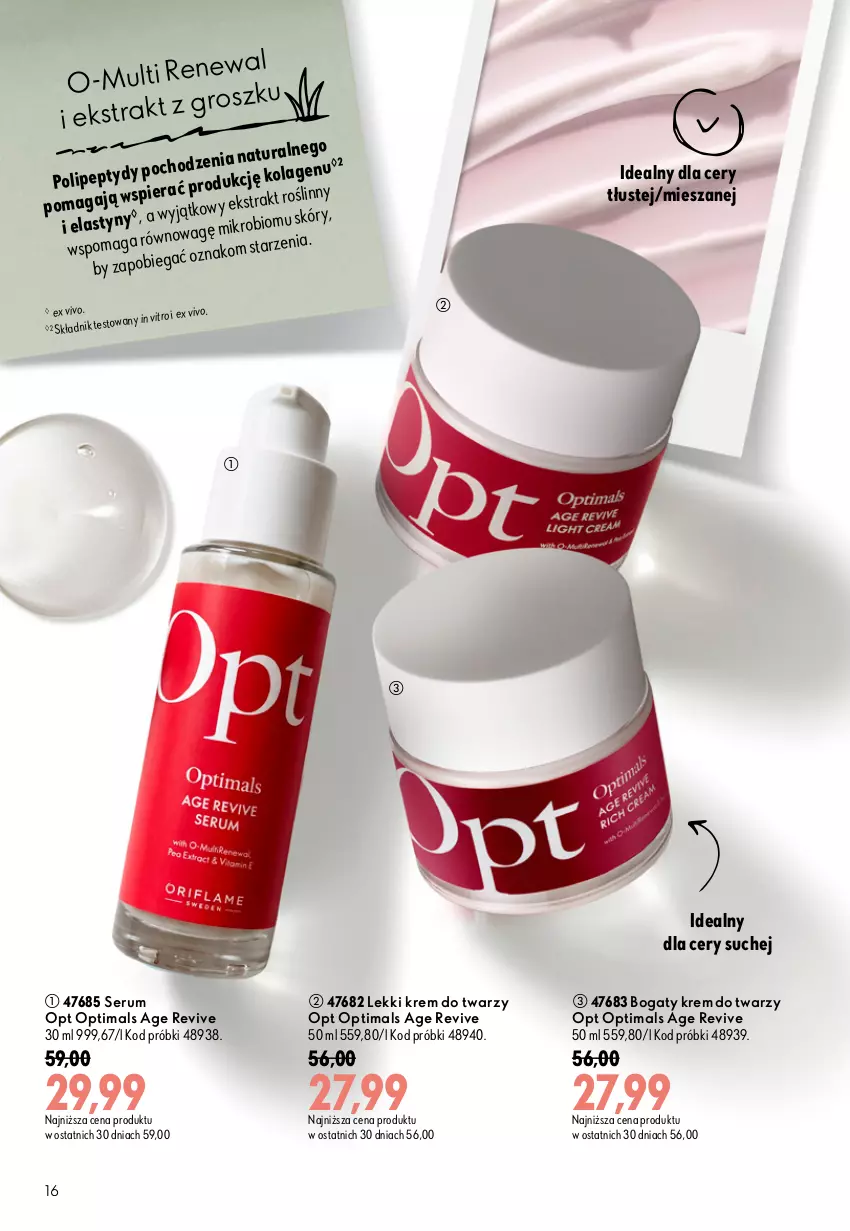 Gazetka promocyjna Oriflame - eKatalog 13 - ważna 09.09 do 29.09.2026 - strona 16 - produkty: Krem do twarzy, Optima, Optimals, Rum, Ser, Serum
