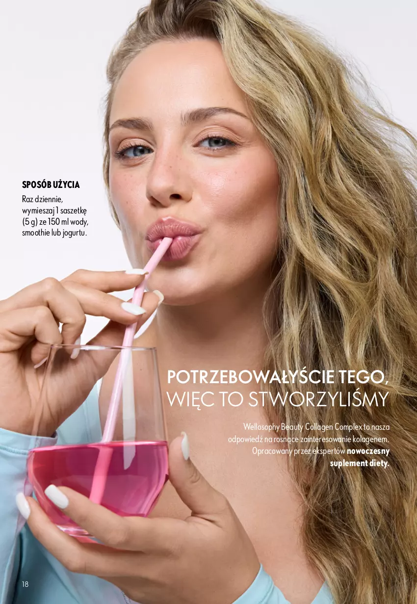 Gazetka promocyjna Oriflame - eKatalog 13 - ważna 09.09 do 29.09.2026 - strona 18 - produkty: Jogurt, Kolagen, O nas, Smoothie, Suplement diety