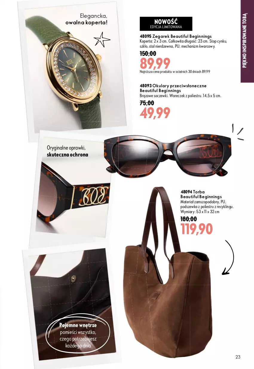 Gazetka promocyjna Oriflame - eKatalog 13 - ważna 09.09 do 29.09.2026 - strona 23 - produkty: Cynk, Gin, Top, Torba, Woreczek, Zegar, Zegarek