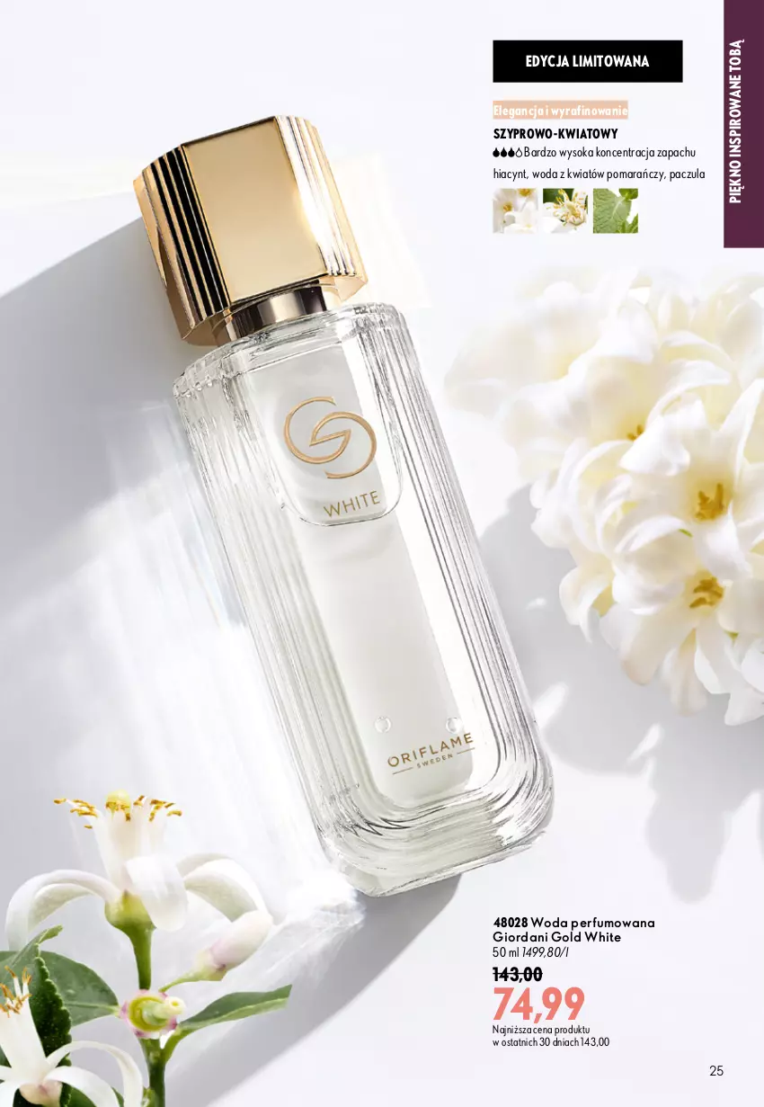 Gazetka promocyjna Oriflame - eKatalog 13 - ważna 09.09 do 29.09.2026 - strona 25 - produkty: Giordani Gold, Hiacynt, Perfum, Sok, Woda, Woda perfumowana