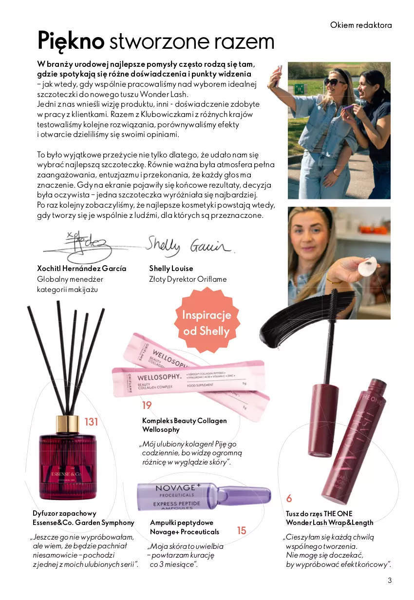 Gazetka promocyjna Oriflame - eKatalog 13 - ważna 09.09 do 29.09.2026 - strona 3 - produkty: Dyfuzor zapachowy, Kolagen, Makijaż, NovAge, Olej, Oriflame, Por, Ser, Szczoteczka, The ONE, Tusz
