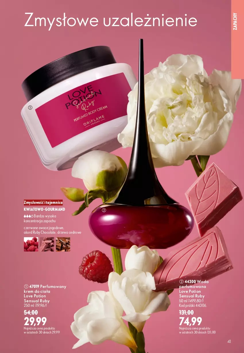 Gazetka promocyjna Oriflame - eKatalog 13 - ważna 09.09 do 29.09.2026 - strona 41 - produkty: Krem do ciała, Owoce, Perfum, Sensual, Sok, Woda, Woda perfumowana