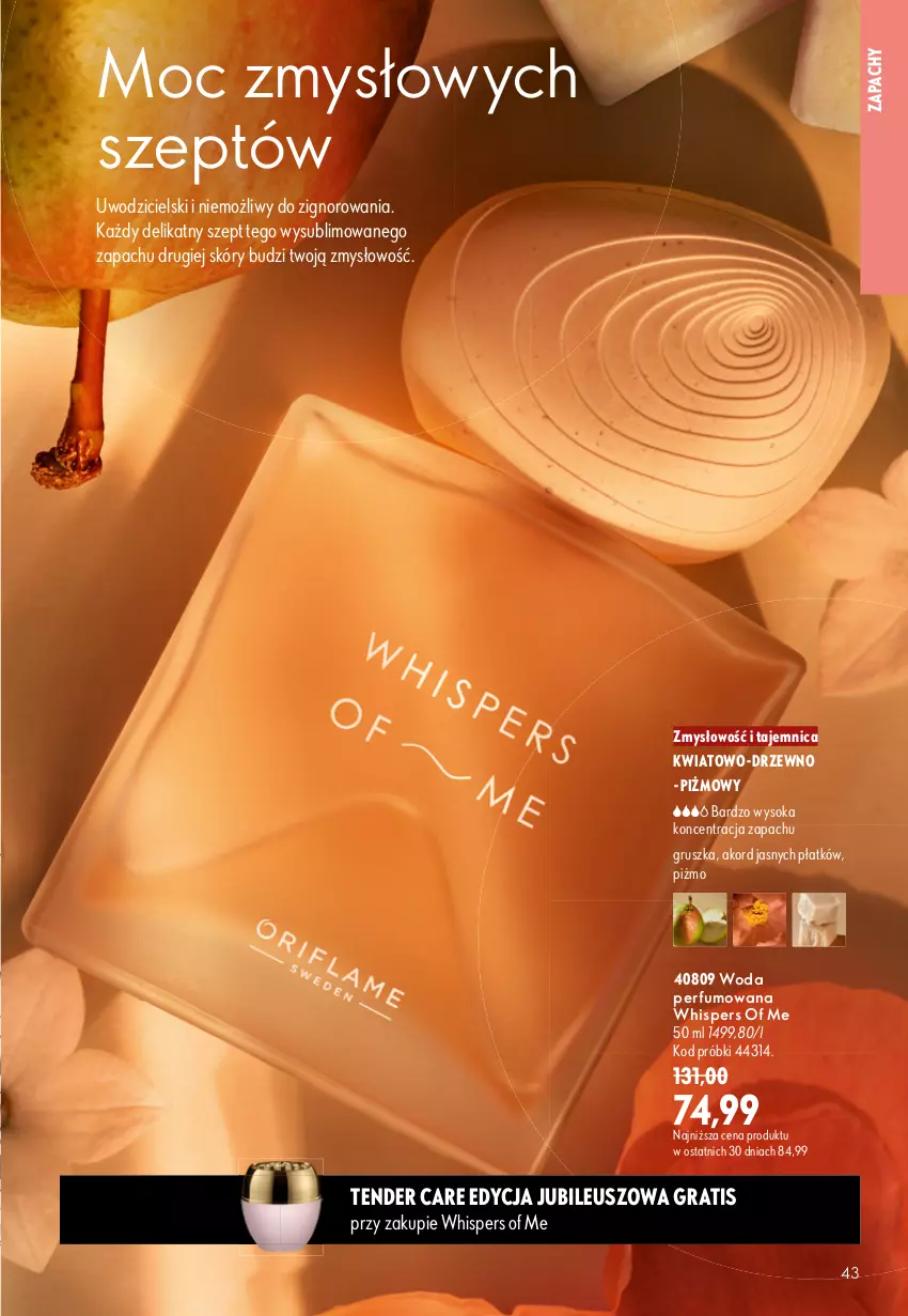 Gazetka promocyjna Oriflame - eKatalog 13 - ważna 09.09 do 29.09.2026 - strona 43 - produkty: Gra, Perfum, Sok, Tender Care, Woda, Woda perfumowana