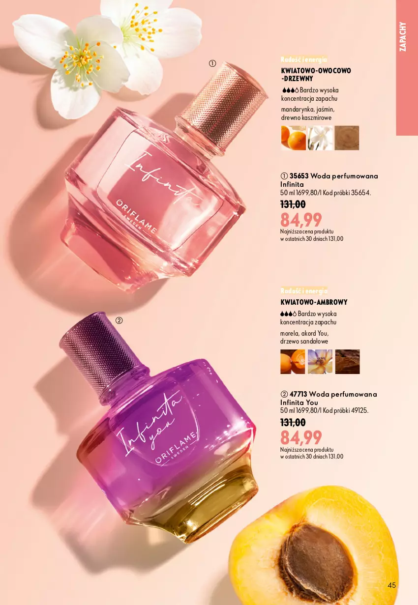 Gazetka promocyjna Oriflame - eKatalog 13 - ważna 09.09 do 29.09.2026 - strona 45 - produkty: Morela, Perfum, Sandał, Sok, Woda, Woda perfumowana