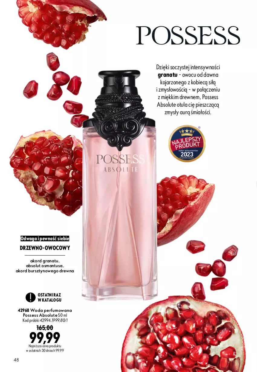 Gazetka promocyjna Oriflame - eKatalog 13 - ważna 09.09 do 29.09.2026 - strona 48 - produkty: Absolut, Bursztyn, Gra, Granat, Perfum, Possess, Waga, Woda, Woda perfumowana