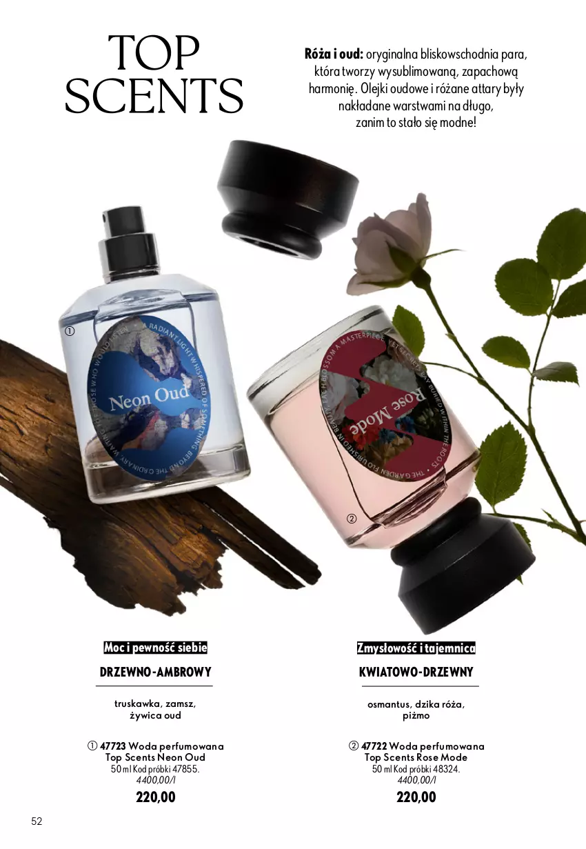 Gazetka promocyjna Oriflame - eKatalog 13 - ważna 09.09 do 29.09.2026 - strona 52 - produkty: Dzika róża, Gin, Olej, Perfum, Róża, Top, Woda, Woda perfumowana