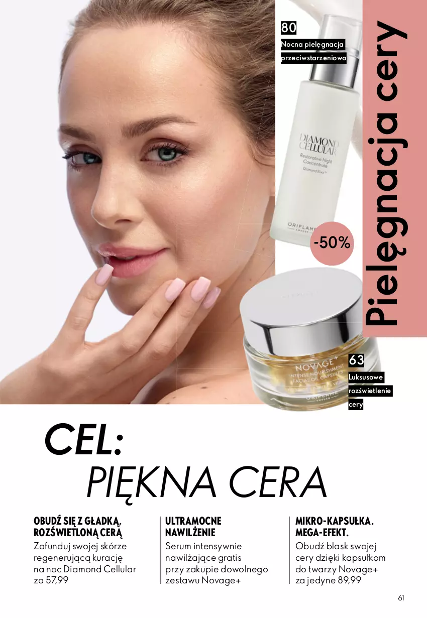 Gazetka promocyjna Oriflame - eKatalog 13 - ważna 09.09 do 29.09.2026 - strona 61 - produkty: Diamond Cellular, Gra, NovAge, Rum, Ser, Serum