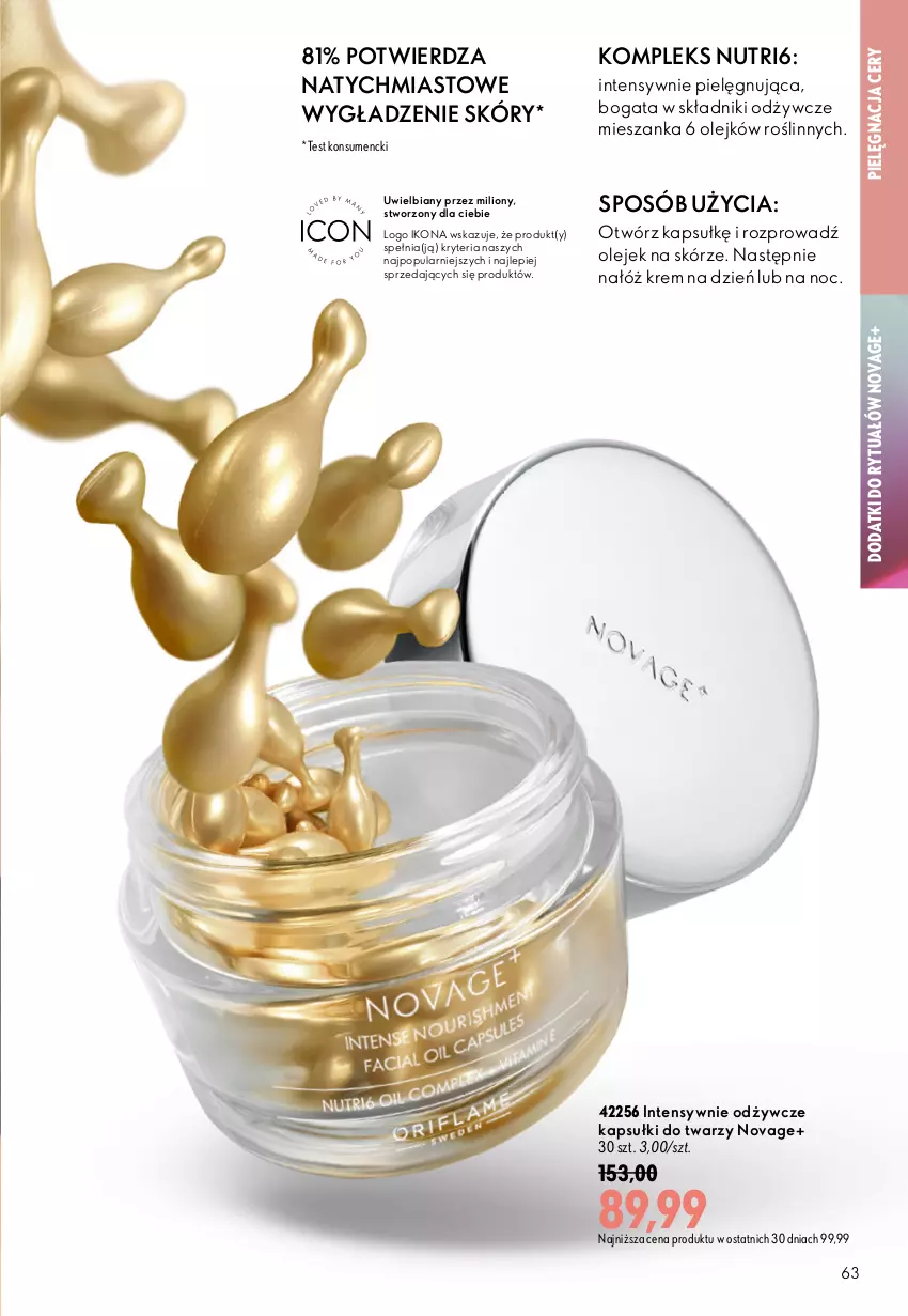 Gazetka promocyjna Oriflame - eKatalog 13 - ważna 09.09 do 29.09.2026 - strona 63 - produkty: Krem na dzień, Lion, NovAge, Olej