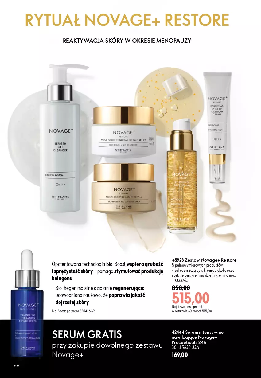 Gazetka promocyjna Oriflame - eKatalog 13 - ważna 09.09 do 29.09.2026 - strona 66 - produkty: Gra, Kolagen, Krem na dzień, Krem na noc, NovAge, Rum, Ser, Serum